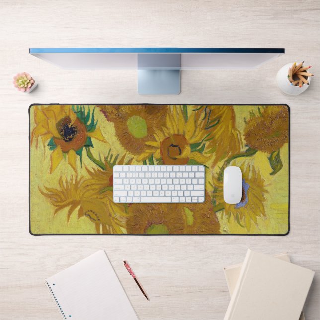 Sunflowers, Vincent van Gogh Desk Mat (Office 1)