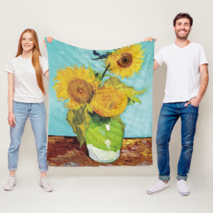 Sunflowers Vincent van Gogh  Fleece Blanket