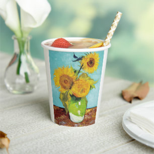 Sunflowers Vincent van Gogh   Paper Cups