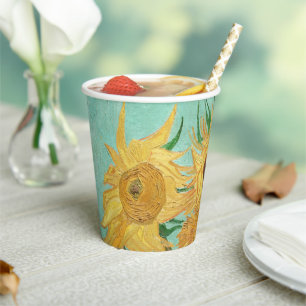 Sunflowers Vincent van Gogh       Paper Cups