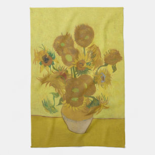 Sunflowers, Vincent van Gogh post-impressionist Kitchen Towel