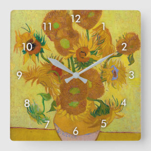 Sunflowers, Vincent van Gogh Square Wall Clock