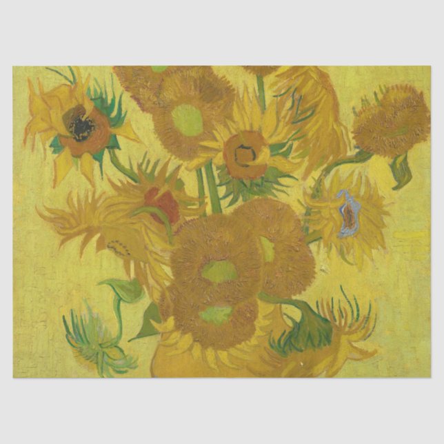 Sunflowers - Vincent van Gogh Tissue Paper (Front)