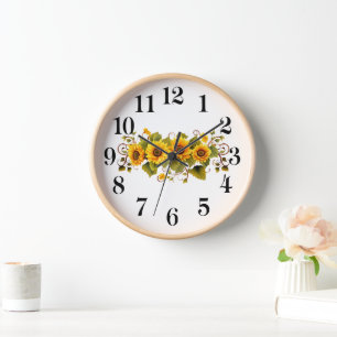 Sunflowers Wall Clock