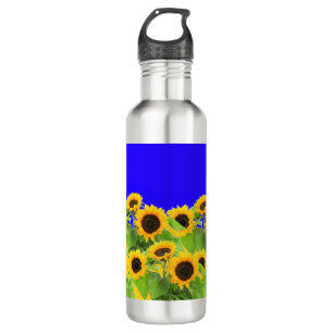 Sunflowers Water Bottle Ukraine Flag Colours