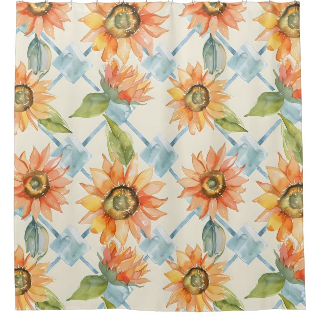 Sunflowers Watercolor floral pattern (Front)