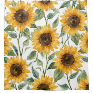 Sunflowers Watercolor Floral Yellow Painting