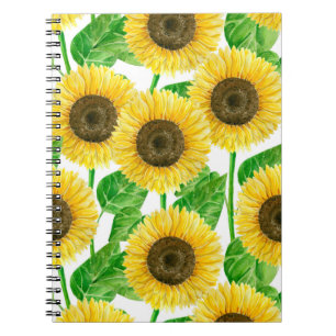 Sunflowers watercolor notebook