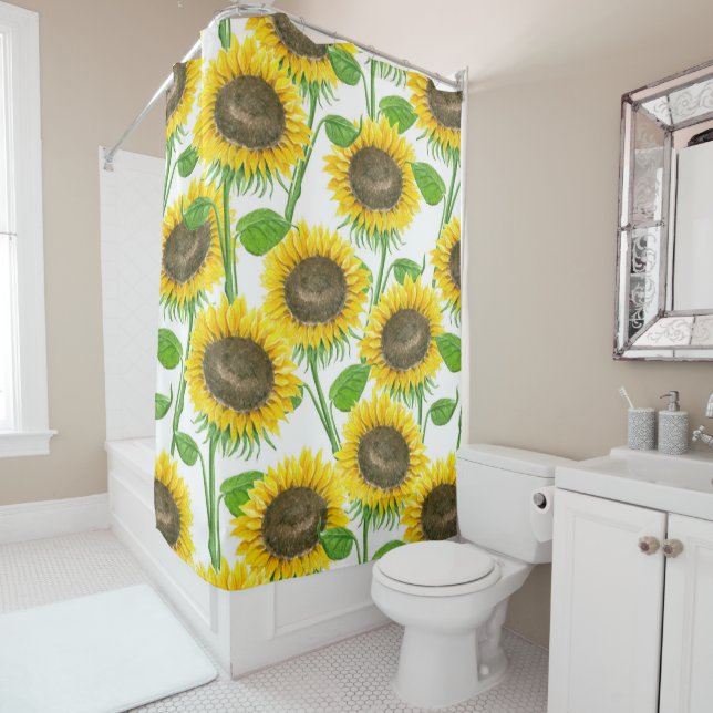 Sunflowers watercolor pattern (In Situ)