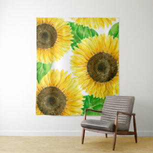 Sunflowers watercolor tapestry