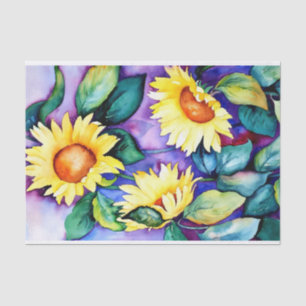 Sunflowers Watercolor Tissue Paper