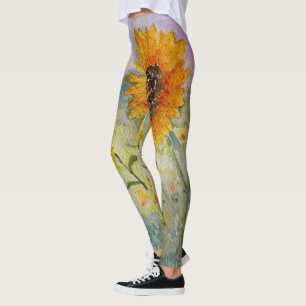 Sunflowers Watercolour Leggings