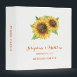 Sunflowers Wedding Planner Binder<br><div class="desc">This binder features sunflowers. It can be customized with names, date and title. You can also purchase pages for it separately. This binder is part of the Sunflower Watercolor Wedding Collection which includes a full range of matching wedding stationery such as wedding invitations, reply cards, information cards, address labels, postage...</div>