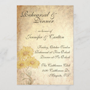 Sunflowers Wedding Rehearsal Dinner Invitation