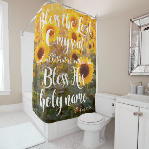 Sunflowers with Bless the Lord Bible Verse
