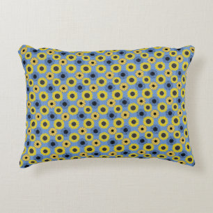 Sunflowers wx4 White BG Accent Pillow