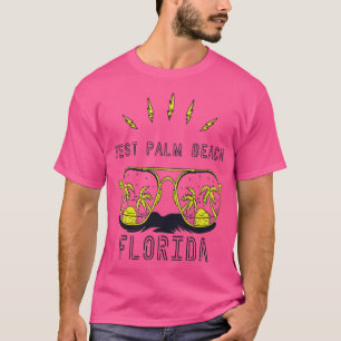 Sunglass Florida West Palm Beach Palm trees Beach  T-Shirt