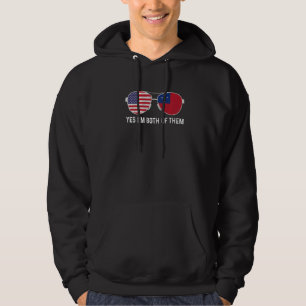 Sunglass Samoan American Flag Patriotic Heritage Hoodie