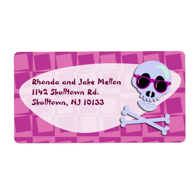 Sunglass Skull Labels (Front)