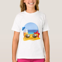 Sunglasses and Beach Scene for Summer