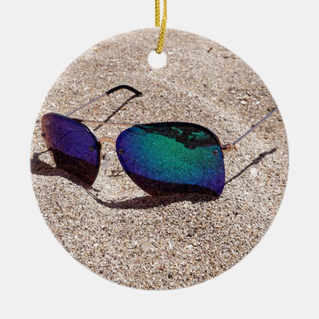 Sunglasses Ceramic Ornament (Front)