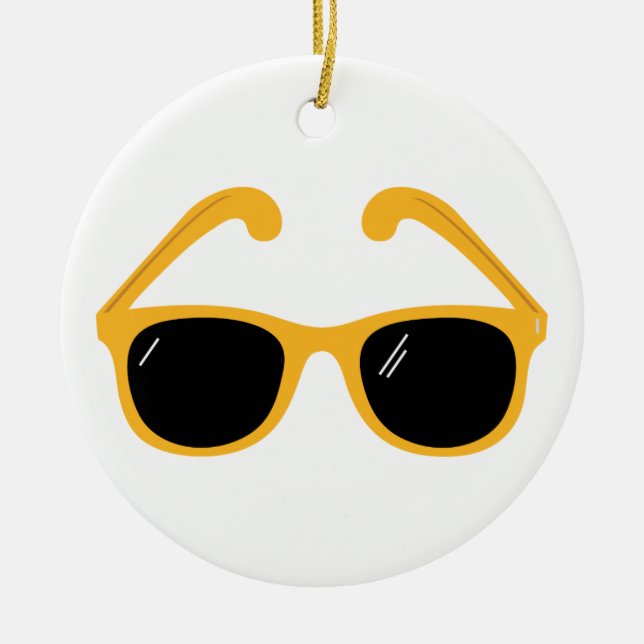 Sunglasses Ceramic Ornament (Front)