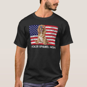 Sunglasses Cocker Spaniel Mom Flag American Usa Do T-Shirt