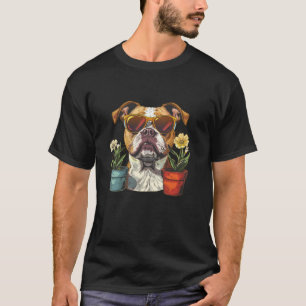 Sunglasses Dog Face Potted Plants for Gardening Lo T-Shirt