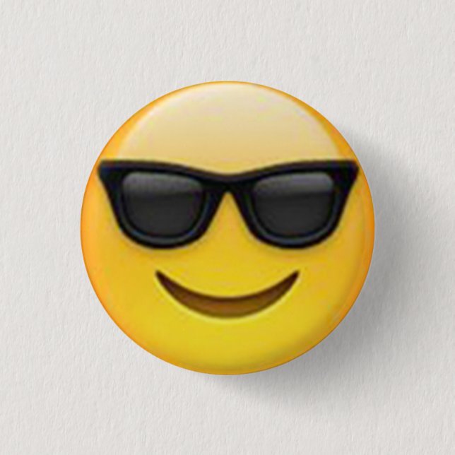 Sunglasses Emoji Button (Front)