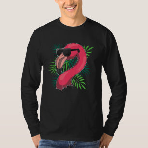 Sunglasses Exotic Bird Cool Party Animal Pink Flam T-Shirt