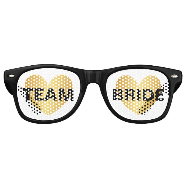 Sunglasses - Heart Fab Team Bride Golden Black (Front)