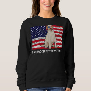 Sunglasses Labrador Retriever Mom Flag American Us Sweatshirt