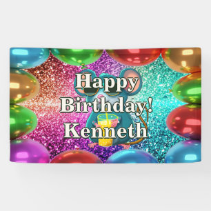 Sunglasses Mouse Personalized character birthday Banner