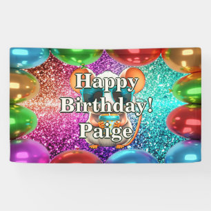 Sunglasses Mouse Personalized character birthday Banner