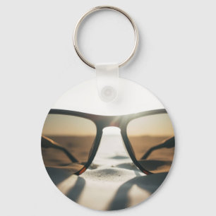 Sunglasses on Sand Keychain