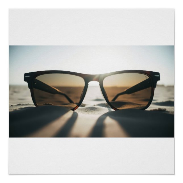Sunglasses on Sand Poster (Front)
