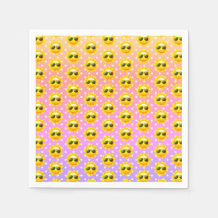 Sunglasses On Sun with Polka Dot Background Napkin