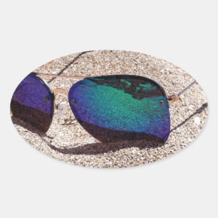 Sunglasses Oval Sticker