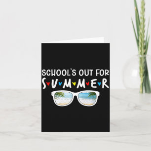 Sunglasses Palm Tree Beach School Out For Summer Card
