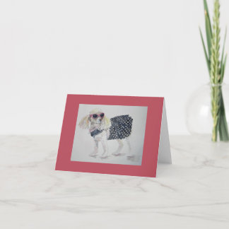 Sunglasses Poodle Note Cards