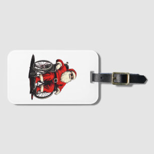 Sunglasses Santa Claus in Wheelchair for Funny Fes Luggage Tag