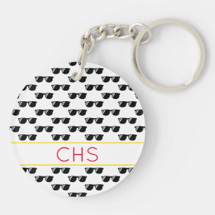 Sunglasses School INITIALS Team Colours Grad Cool Keychain