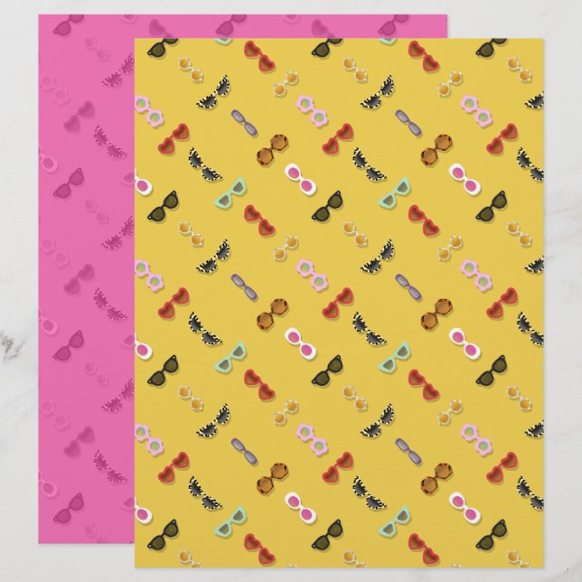 Sunglasses Scrapbook Paper (Front/Back)