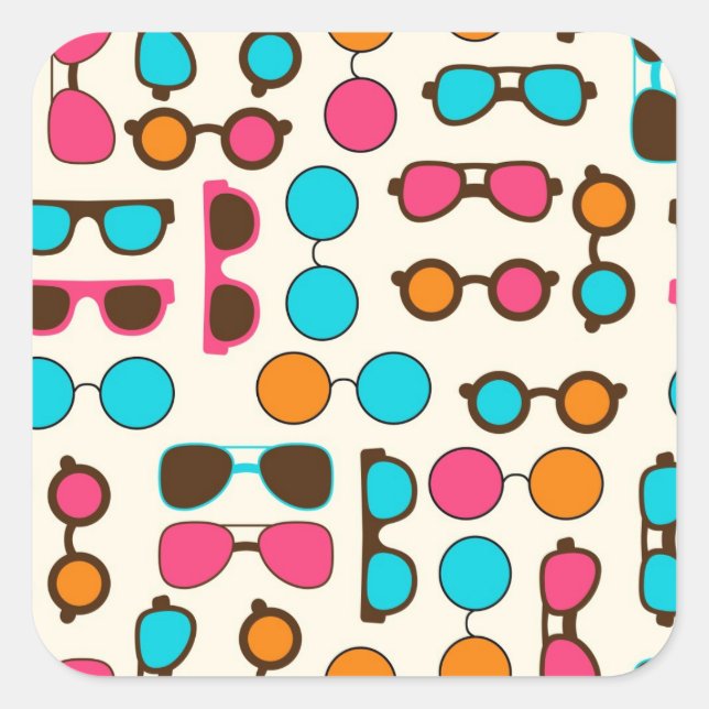 Sunglasses Square Sticker (Front)