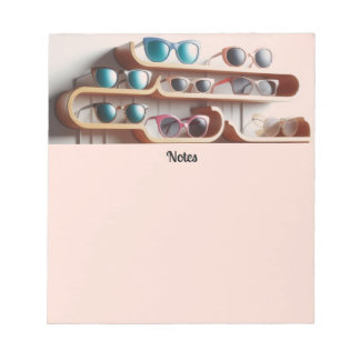 Sunglasses Stylish Colourful Fashionable Notepad