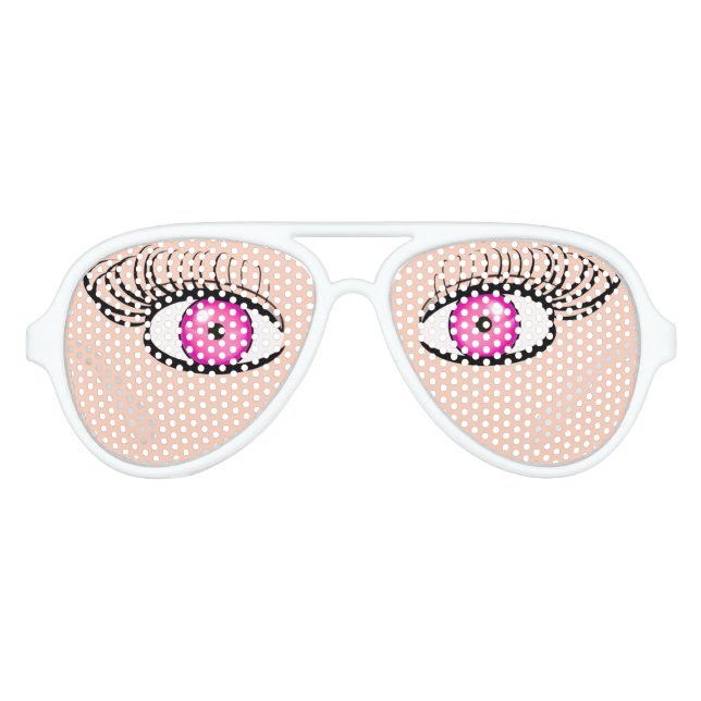 Sunglasses With Fake Pink Eyes (Front)