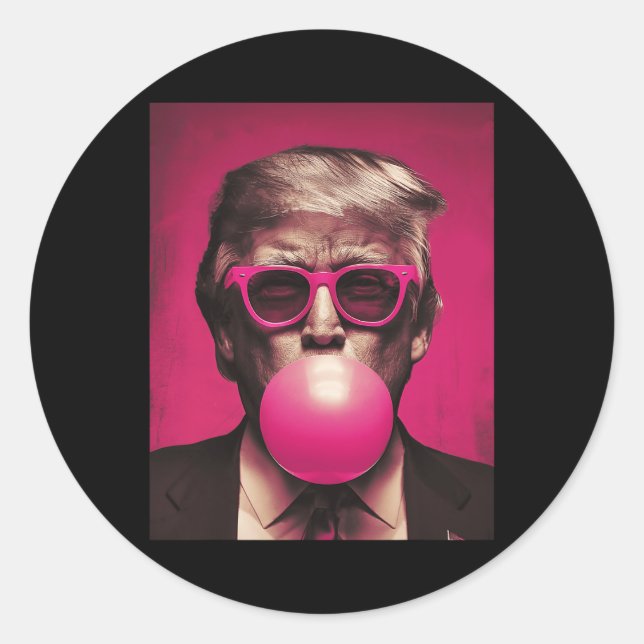 Sungles Trump Bubble Gum  Classic Round Sticker (Front)