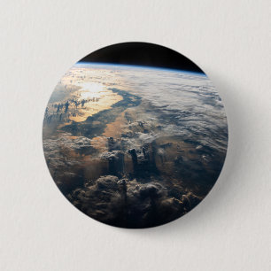 Sunglint Beams Off Celebes Sea In Southeast Asia 2 Inch Round Button