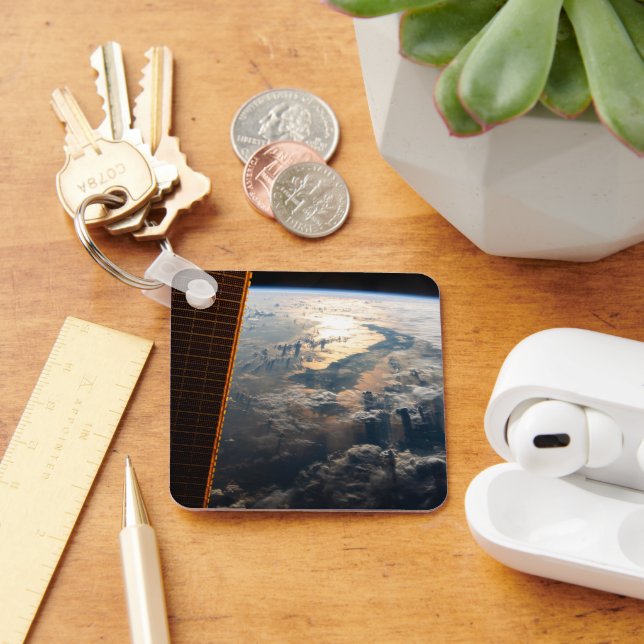 Sunglint Beams Off Celebes Sea In Southeast Asia Keychain (Desk)