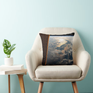 Sunglint Beams Off Celebes Sea In Southeast Asia Throw Pillow